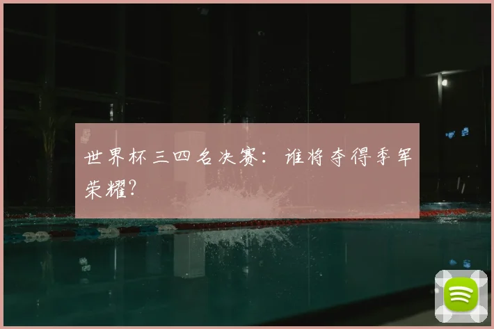 世界杯三四名决赛：谁将夺得季军荣耀？